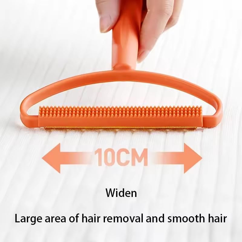 Image of Generic Pet Hair Removal Tool, 2-Sided with Shave and Smooth Surfaces, Large Size, Pet Cleaning Brush for Furniture (Orange)
