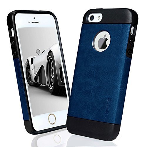 Desiro iPhone 5 case, iPhone 5S case, Durable TPU Slim Fit Protective Case Cover for Apple iPhone 5/5S (Navy Blue)
