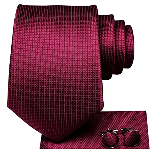 Image of Hi-Tie Men 63inches Tie Set Extra Long Necktie Paisley Tie Pocket Suqare Cufflinks Big and Tall Men Tie