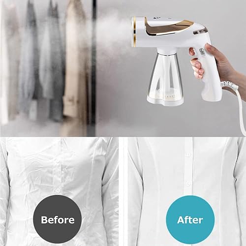 Miniatura 9 de Vaporizador para ropa, vaporizador de ropa de mano de 1600 W, vaporizador portátil de ropa, plancha que elimina las arrugas, calentamiento rápido