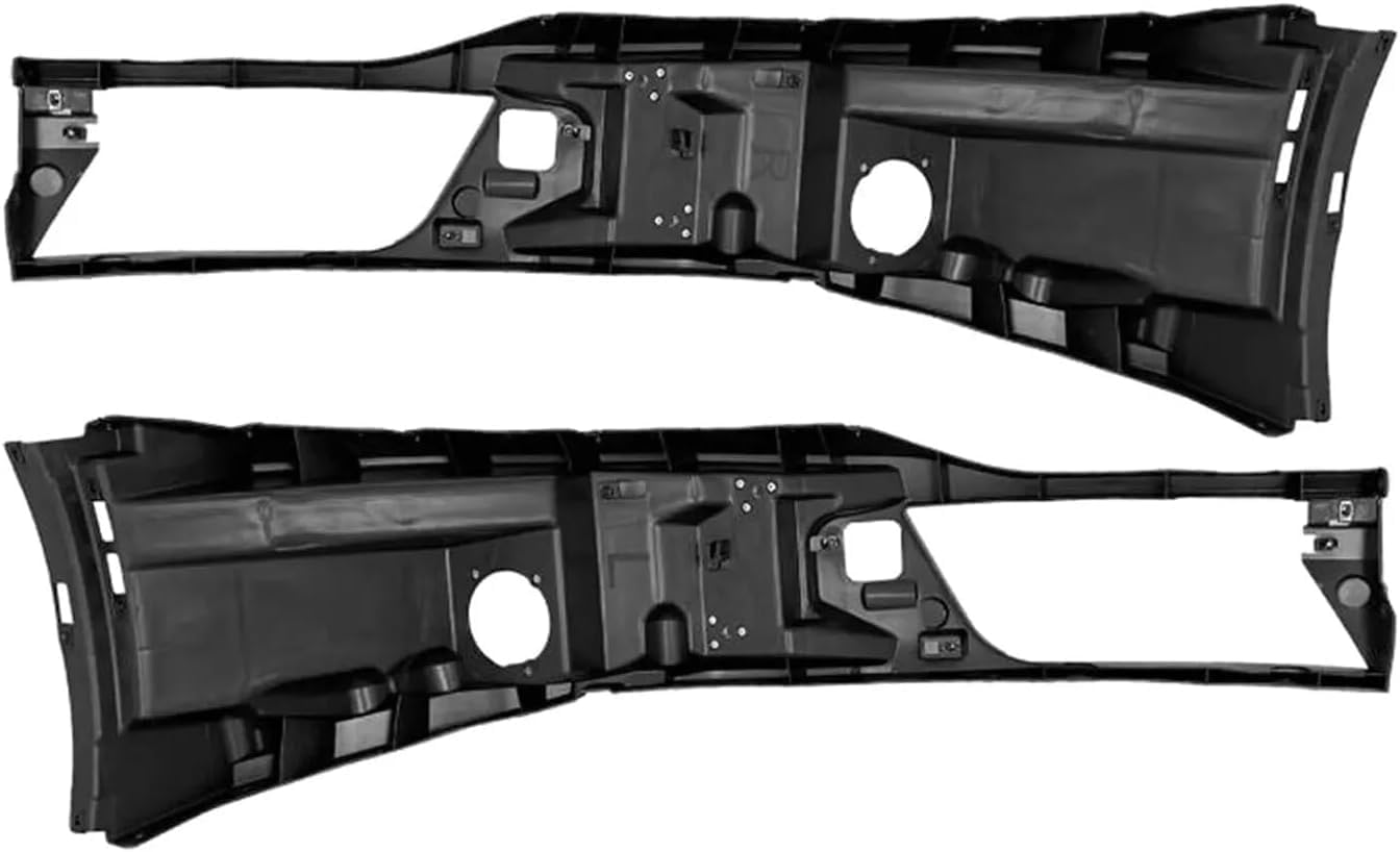 Rear view of bumper reinforcement showing internal structure