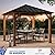 Modern Shade Tranquil Grove Wood Gazebo 10' x 10', Permanent Hardtop Gazebo with Galvanized Steel and Polycarbonate Hip Roof Hardtop, Cedar Framed Wooden Gazebo for Garden, Backyard