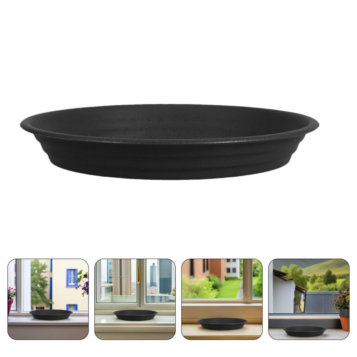 Hemobllo 5 Piezas Bandejas para Macetas de Plantas Platos de Goteo Engrosados para Interior y Exterior Recipientes de Agua para Flores Compatibles con Macetas Estándar Fácil Limpieza y
