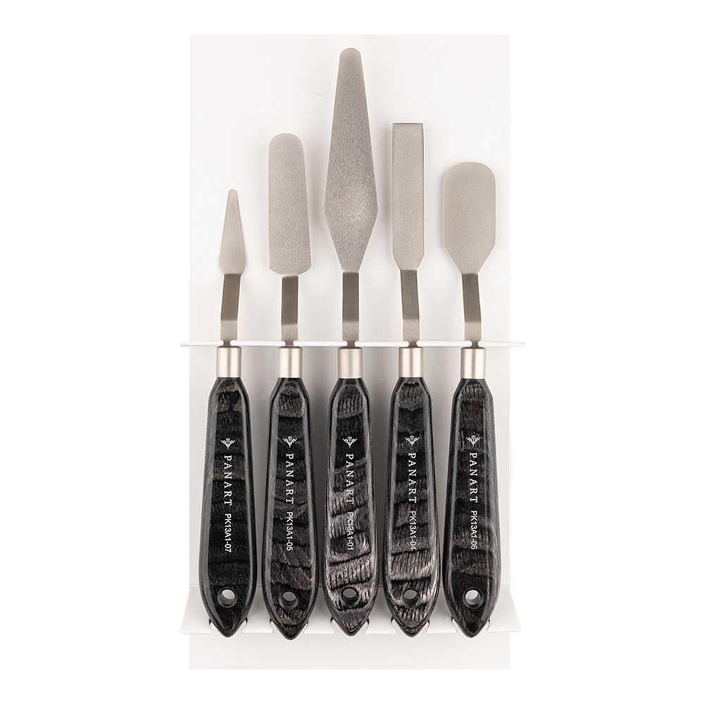 Set de couteaux de peinture Pan Art 5 pièces Charbon