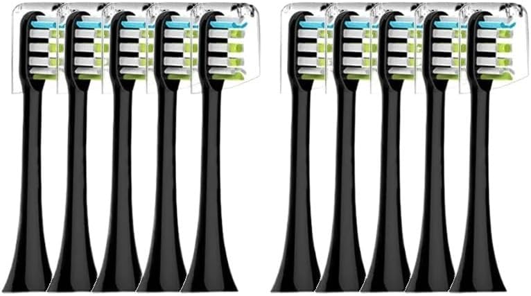 4/10/12 Pcs Replacement Brush Heads Suitable for SOOCAS X3 X1 X5 SOOCARE Electric Toothbrush Dupont Bristle Sealed Packed(10black)