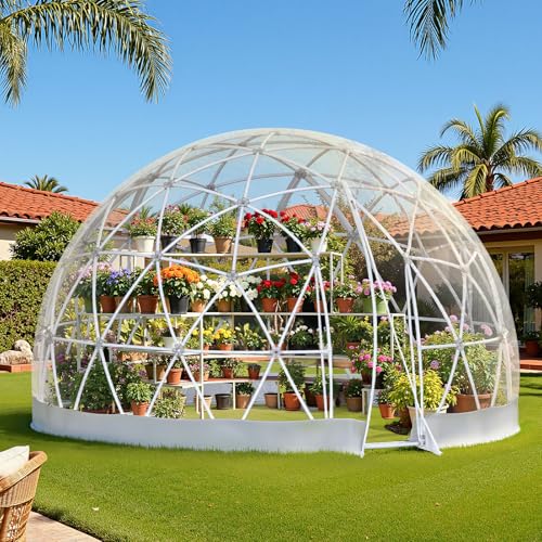 YUMPIE 12 FT Garden Dome Greenhouse, PVC Transparent Cover...