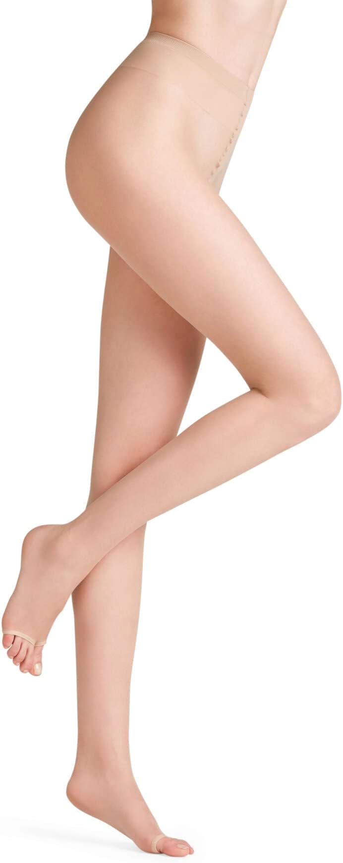 Women's Shelina Toeless 12 DEN Tights Ultra-Sheer With Light Shimmer Open Toes Fine Narrow Waistband Fine Soft Yarn 1 Pair