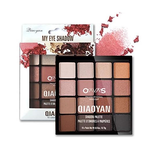 Onlyoily Paleta De Sombras De Ojos Profesionales - Paleta Maquillaje - Altamente Pigmentados 16 Colores Brillantes y Mate