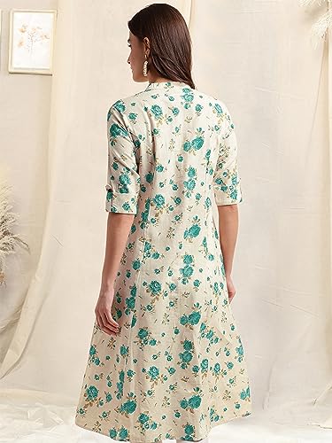 Image of MIRCHI FASHION Women Rayon Sequin Embroidery and Polka Dots Print Straight Kurta