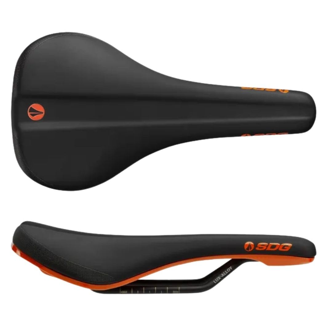 SDG Components Bel-Air V3 Lux-Alloy Mountain Bike Saddle Saddle, 260 x 140mm, Unisex, Road Gravel Bicycle Seat 236g