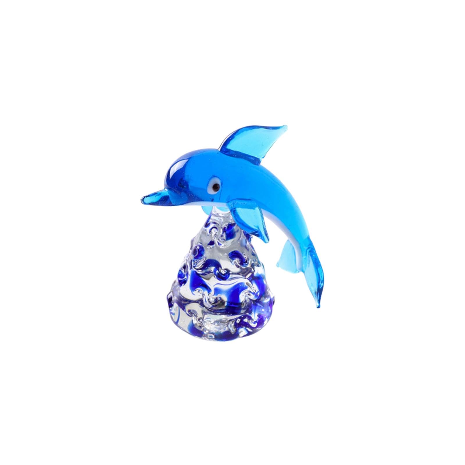 URJIX Dolphins Statue Collectible Decoration Gift Figurine Glass