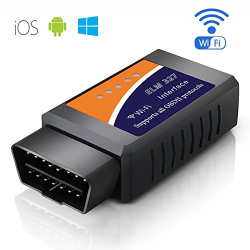 Cllena Car WiFi OBD 2, Wireless OBD2 Car Code Reader Scan Tool,Scanner Adapter Check Engine Diagnostic Tool for iOS Apple iPhone iPad Air Mini iPod Touch & Andorid
