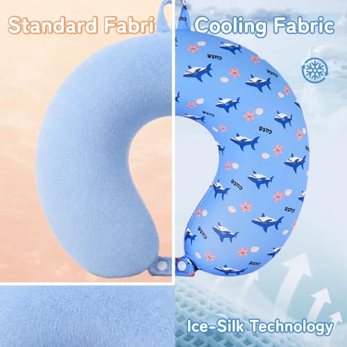 Image of Cooling Travel Pillows, Cool To Touch Neck Pillow for Teens and Adults