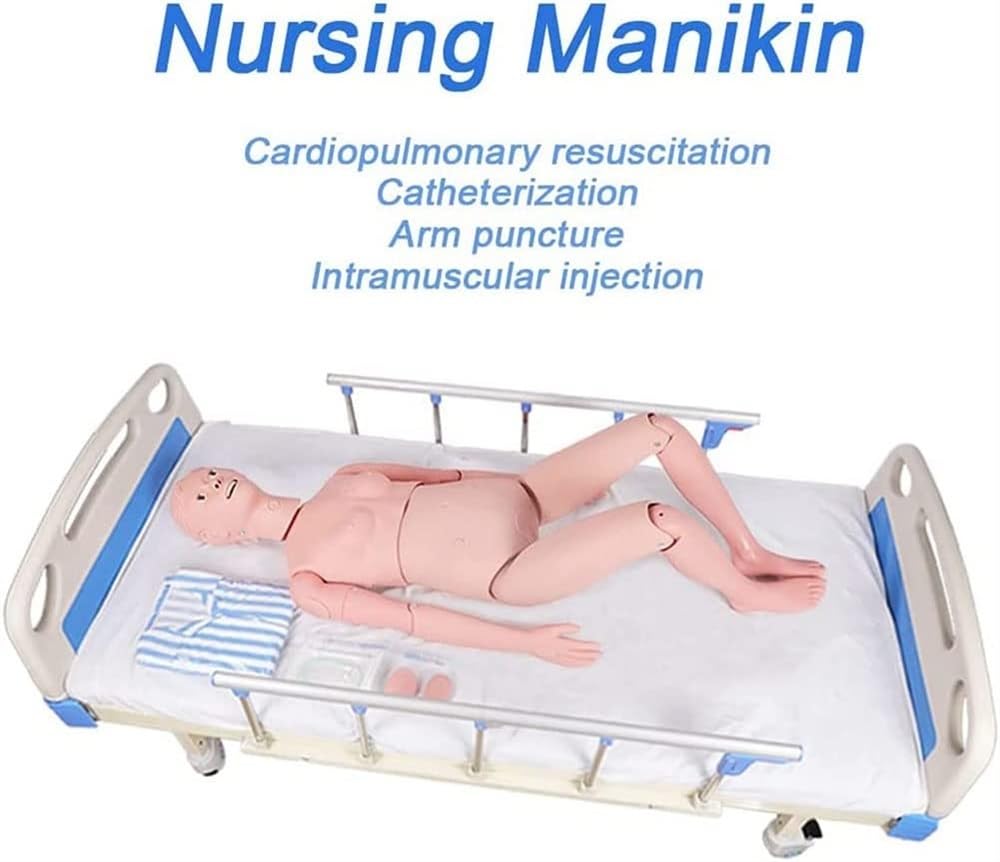 Maniquí de entrenamiento geriátrico – Maniquí multifuncional para el cuidado del paciente con módulos intercambiables para suministros de enseñanza y educación – Maniquí de entrenamiento de