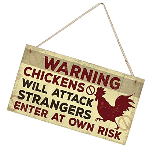 BOKIOESDE Hühnerstall Schild Attraktives Design Hängeschilder Gartenschilder Nr.2, Nr.1 – Bild 3