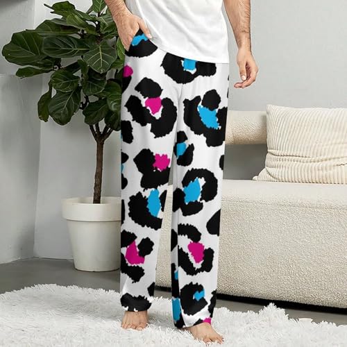Bas de pyjama léopard rose long et fluide pour le cocooning