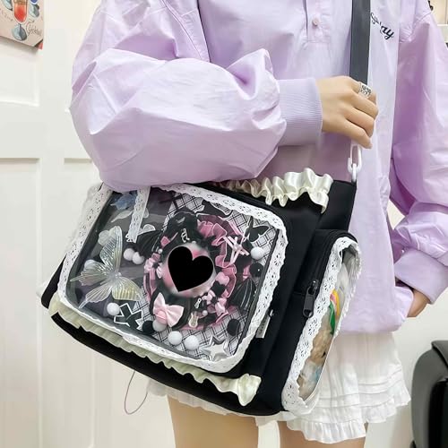 Bolso tote crossbody ita con cierre y diseño japonés miniatura 2