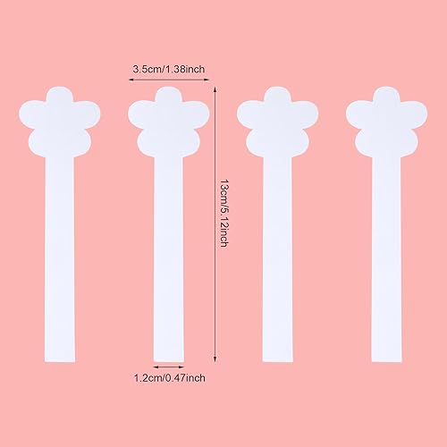 Miniatura 2 de Honbay 100 tiras de prueba de perfume desechables en forma de flor, aceites esenciales, tiras de prueba de papel, tiras de prueba de olor, tiras de