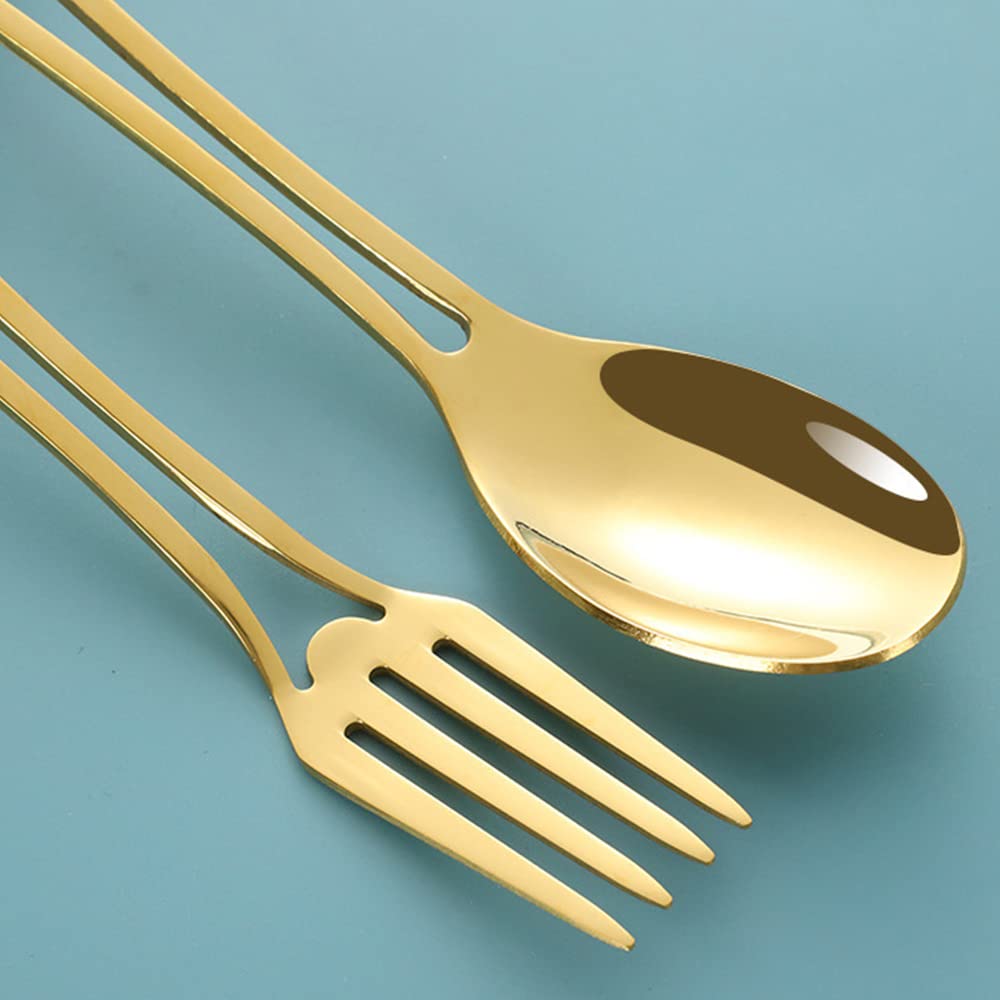 Besteck Set 80-teiliges Edelstahl Besteckset 20 Personen, Hohlgeschnitztes Design Küchenutensilien-Set, Geschirr-Besteck-Set für Zuhause und Restaurant, Hochzeit, Halloween, Weihnachten