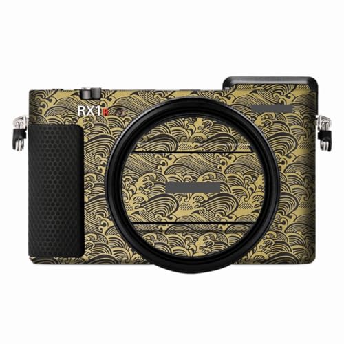 Autocollant Sony RX1R III protection vinyle vagues dorées pour la photo de rue