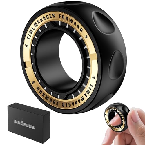 Image of Upgraded Fidget Spinner for Stress Relief Magnetic Fidget Ring Toy with Mechanical Sound Sensory Stress Toys Anxiety EDC Relief Slider Tool Figette for Adults & Teens,Kids,Black