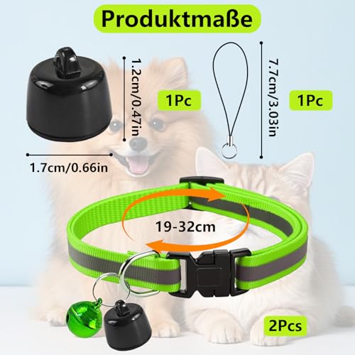 Katze GPS Tracker Hund Kompatibel mit iOS & Android, Weltweite Standortverfolgung, Katzen Halsband GPS Trackers Ohne ABO, Mini Pet Tracker für Katzentracker Katzentracking Peilsender