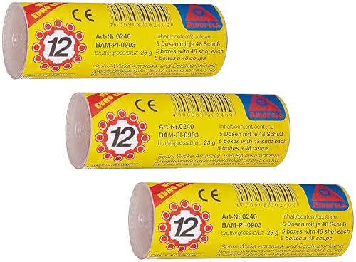 Amorces 12er Ring 720 Schuß Munition Pistole Cowboy Party Karneval