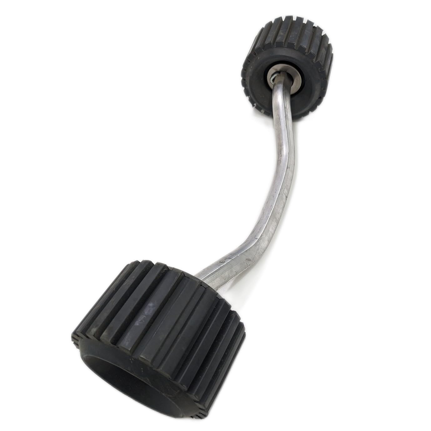 EZ LoaderBoat Trailer 20"" Bent Arm with Two Wobble Rollers Assembly 300-022213, silver and black