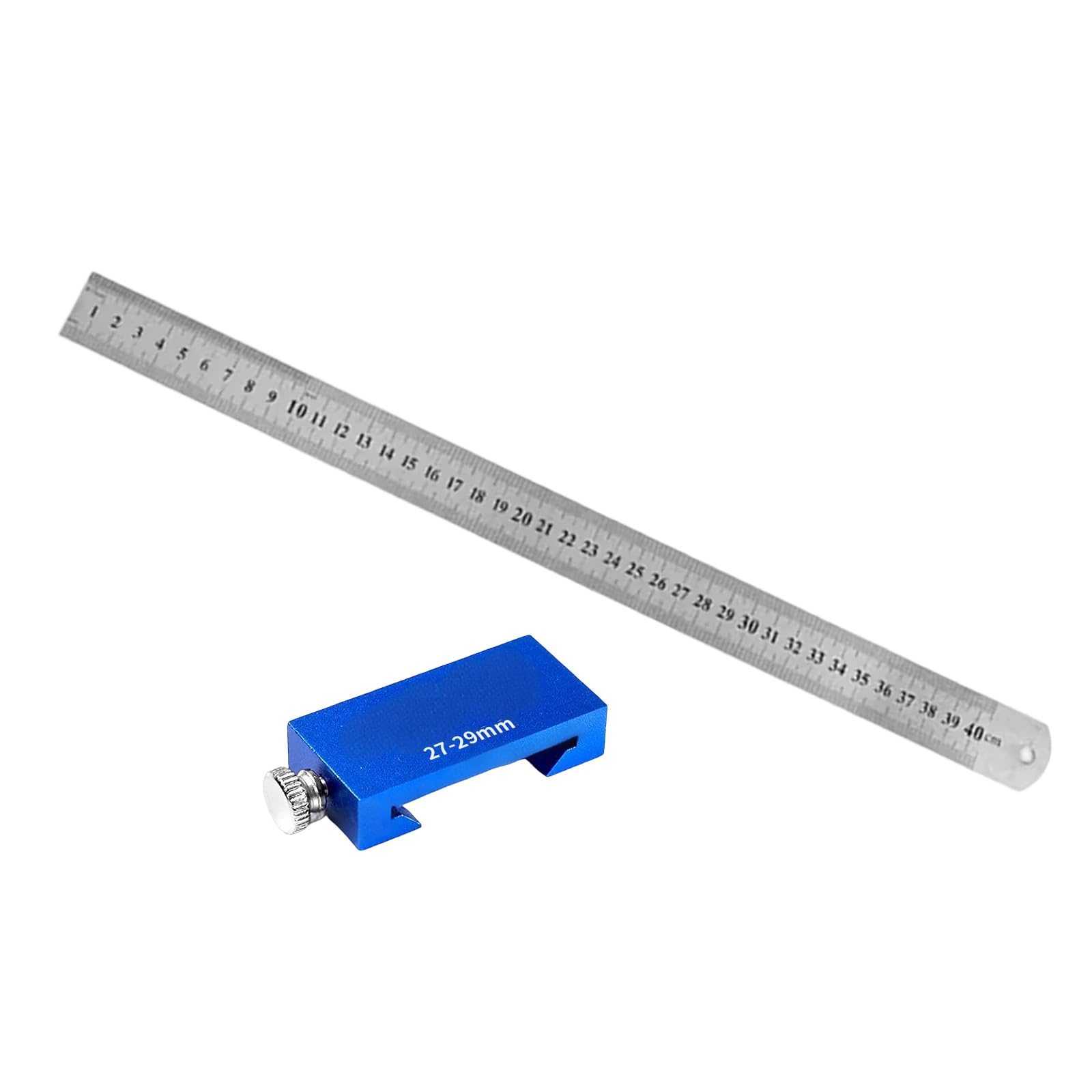 Zwwaazhf 40Cm Steel Ruler Accuracy Woodworking Marking Gauges With Adjustable Positioning Block Resistant Produced For Accurate Measurement Aluminum Measuring Rulers For Carpentry
