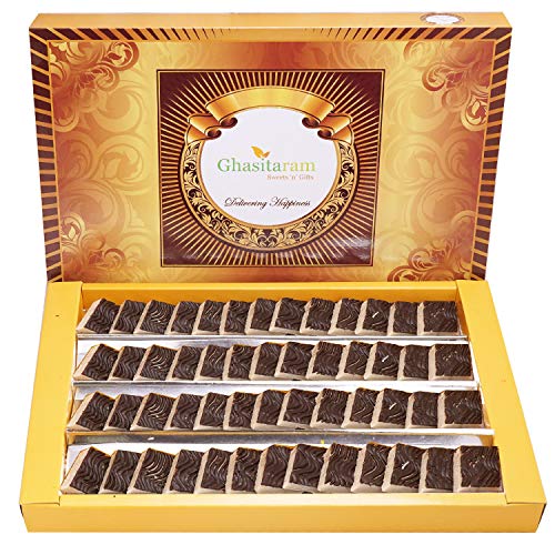 Image of Ghasitaram Gifts Diwali Gifts - Chocolate Coated Kaju Katlis 800 GMS |Diwali,Holi,Rakhi,Valentine,Christmas,Birthday,Anniversary,Gift for Her,Him,Mothers Day,Fathers Day|