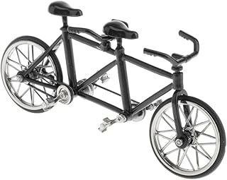 chiwanji Aluminium Scale 1:16 Tandem Bicycle Model Replica Toy Collectibles, Friends, Colleagues and Classmates, Black
