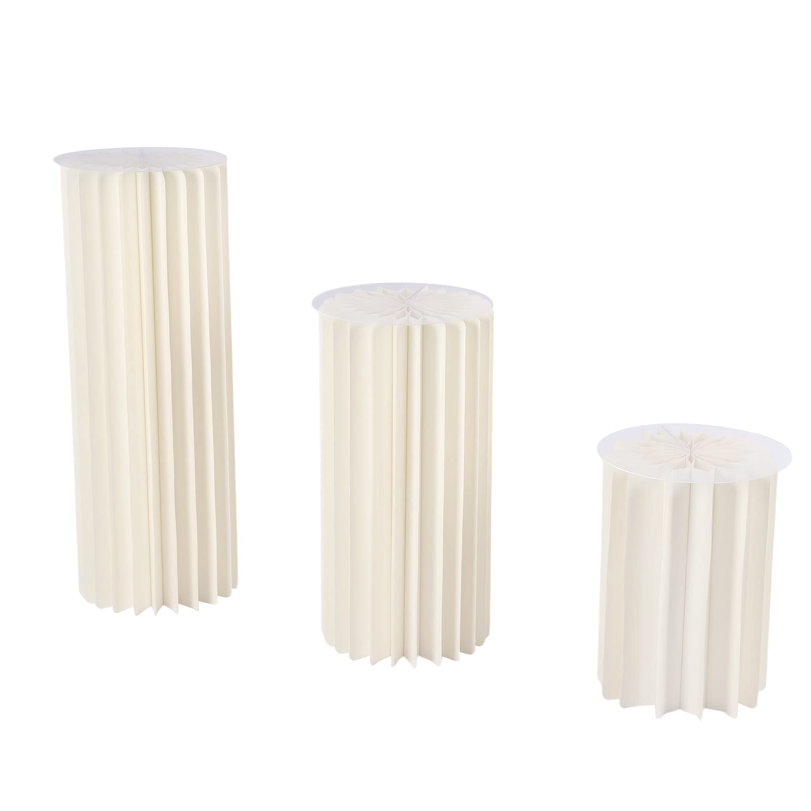 Centrotavola in Cartone per Matrimonio, a Forma di Cilindro, per Feste e Giardini (3 Pezzi, 40 cm, 60 cm, 80 cm)