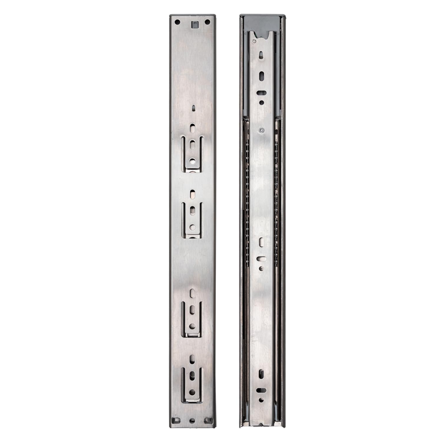 Highdecora Stainless Steel Soft Close Drawer Runners Slide, 60kg Load Capacity, Heavy Duty, Full Extension Ball Bearing, Side Mount (4, 400mm_16Inch)