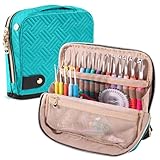 MYBAGZING Empty Crochet Hook Case - Crochet Hook Organizer Case Stand Up-Corchet Organizer - Crochet Hook Holder for Knitting & Crochet Supplies, Crochet Needles, Crochet Accessories