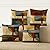 WOMHOPE Set of 4 Vintage Geometric Decorative Throw Pillow Covers Pillow Cases Cushion Cases 18 x 18 Inch for Living Room,Couch and Bed (Geometric)