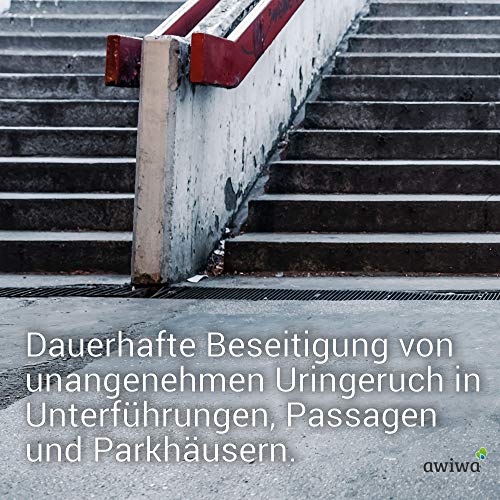 awiwa Geruchsneutralisierer Urin & Uringeruch Entferner - Ideal für Parkhäuser, Passagen, Einkaufszentren etc. (1 Liter)