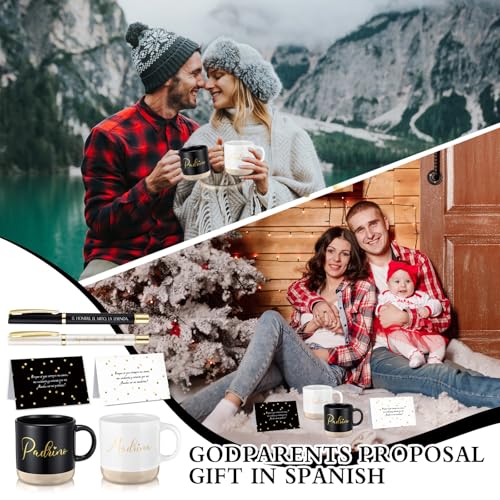 Set de 6 Mugs de Cerámica para Padrinos con Bolígrafo y Tarjetas miniatura 6