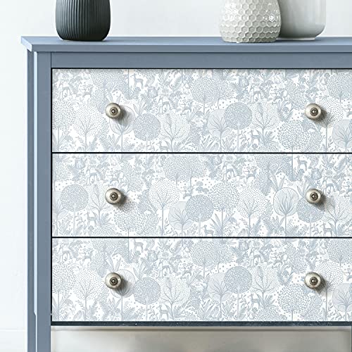 Roommates RMK12075RL Sea Blue Forest Friends Nursery Peel And Stick Wallpaper thumb #3