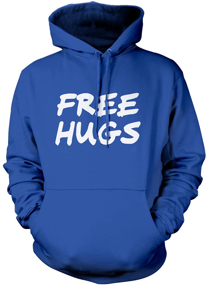 Free Hugs Unisex Hoodie - Blue X-Large