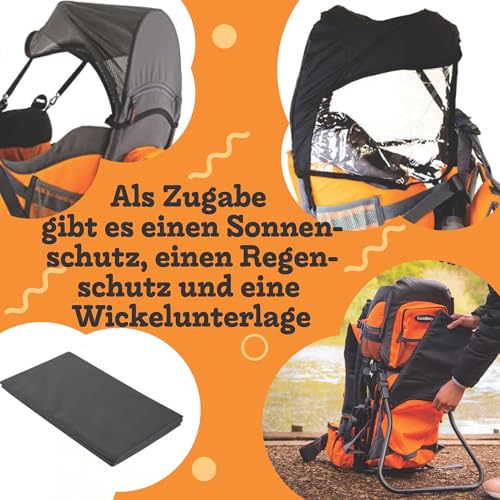Luvdbaby Kraxe Kindertrage bis 18 Kg - Ergonomisch Kindertragerucksack für Kinder - Premium Toddler Carrier - Baby Tragerucksack - Babytrage Rückentrage Kleinkind - Rucksack mit Kindersitz – Bild 7