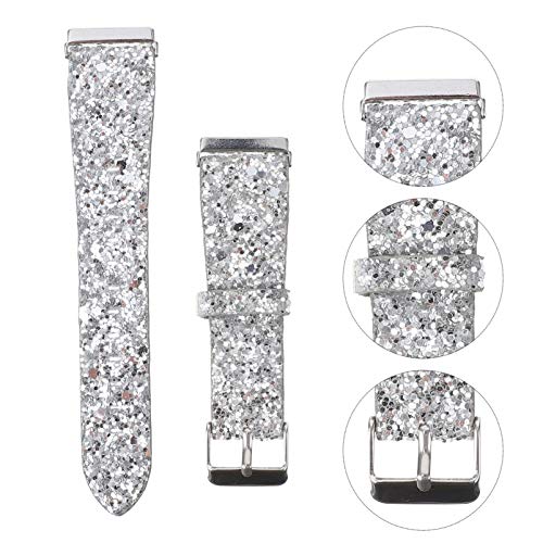 VILLCASE Pulseiras de Relógio de Couro Pulseira de Relógio Glitter Bling de Liberação Rápida Com Pul
