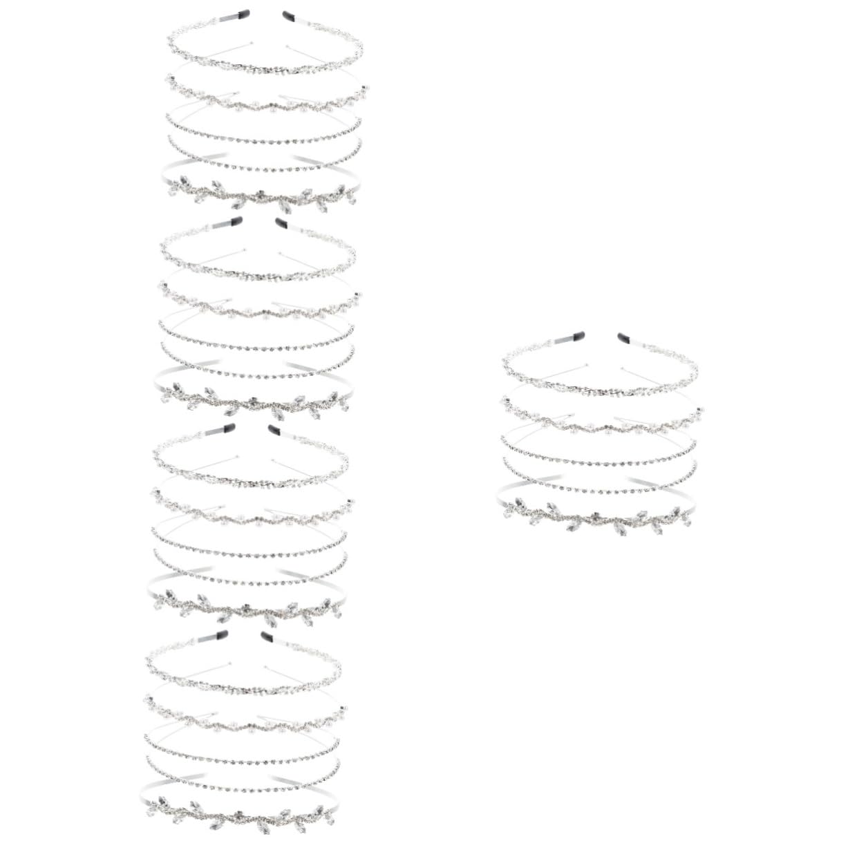 FRCOLOR 20 Stück Strass Perlen Stirnband Kunstperlen Strass Kopfschmuck Silbernes Mädchen Kopfschmuck Für Hochzeit Yoga Stirnbänder Perlen Haarreifen Stirnbänder Mit