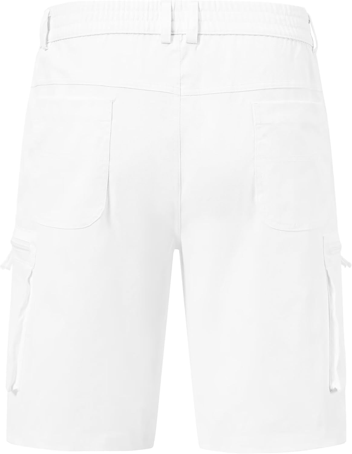 QPNGRP Men's 9" Inseam Stretch Waist Zipper Cargo Shorts with 6 Pockets - Image 5