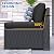 VONZOY 8 Piece Patio Furniture Set with 44” Fire Pit Table All-Weather Wicker Conversation Sectional Sofa & Coffee Table with Thickened Cushions for Backyard, Garden(Black)
