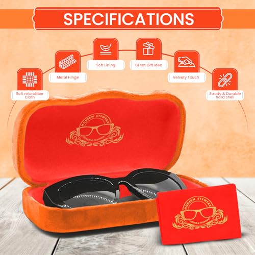 Image of Hard Shell Glasses Case w /Cloth,Velvet Reading Glass, Eyeglass Case, Lightweight, Crush-Resistant, Men & Women