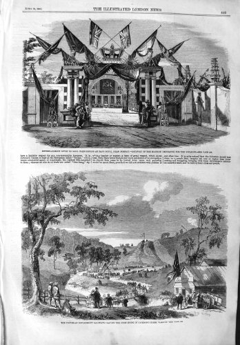 original old antique victorian print CHEMIN DE FER 1859 DE SEIGNEUR ELPHINSTONE SANS SOUCI BOMBAY JACKSON original old antique victorian print CHEMIN DE FER 1859 DE SEIGNEUR ELPHINSTONE SANS SOUCI BOMBAY JACKSON