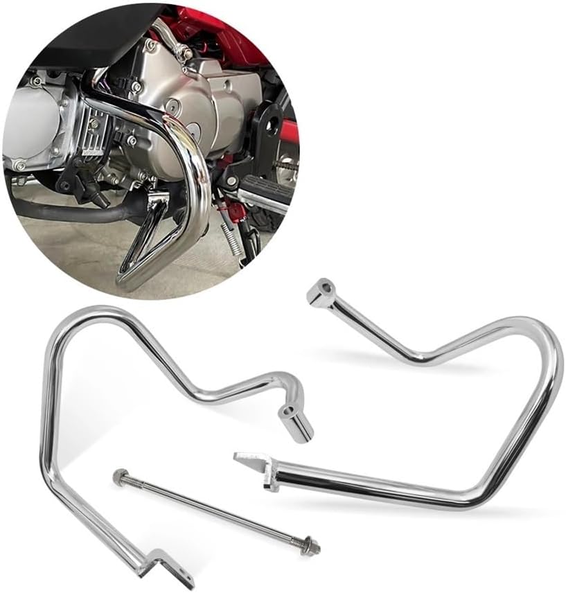 Engine Guard Crash Bars Motorcycle Accessories for Monkey 125 2019-2023 Anti-Fall Protection Bar Bumper Lower Engine Guard Plate Motorbike Crash Bar Bumper