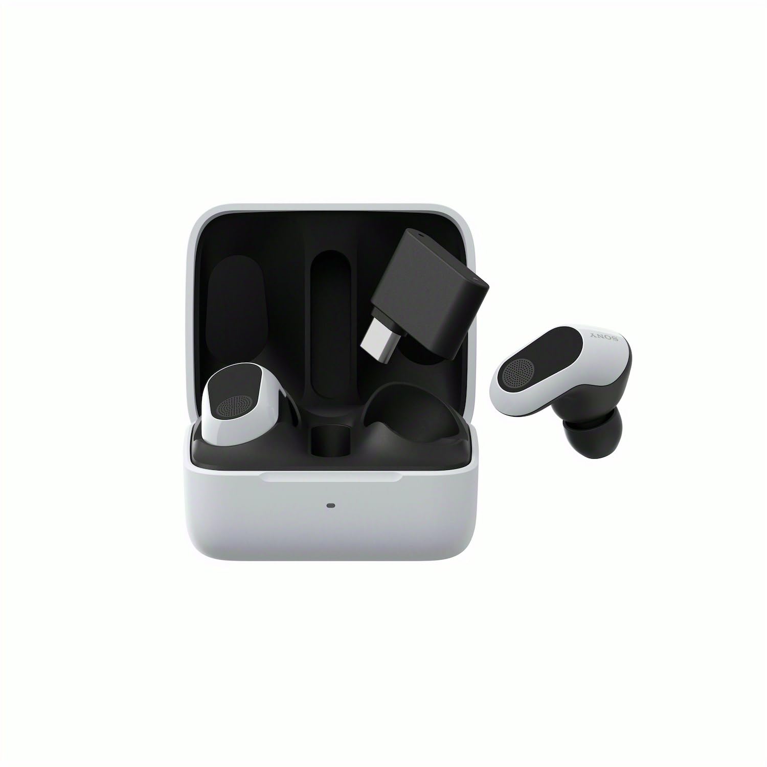 Sony INZONE Buds - Ecouteurs Gaming, 360 Spatial Sound, réduction de Bruit Active, 24 Heures d'autonomie, dongle à Faible Latence, compatibles PC et PS5, Bluetooth Standard Non Compatible - Blanc