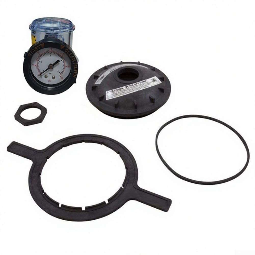 Kit di ricambio nero con chiusura filettata, con valvola di sicurezza dell'aria e misuratore Psi per Triton Ii Tr100 Tr140 C-3 Commercial Pool Spa Sistemi di filtraggio a sabbia Sostituzione del pezzo
