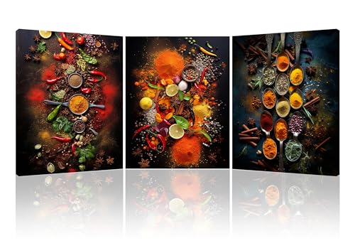 Piy Painting Tableau sur Toile Épice et cuillèr, Impression sur Toile Spice and Spoon, Décoration Murale Moderne, Tableau de cuisine pour Salle à manger 3...